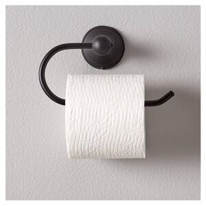 New Amazon Basic Euro Toilet paper holder black